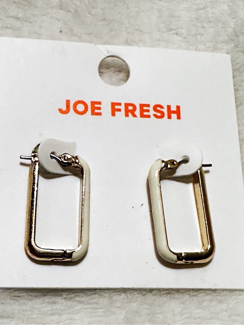 🆕 Joe Fresh Gold Rectangular Hoop Earrings